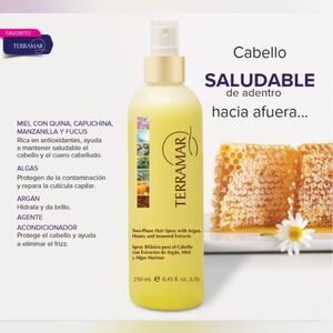 Spray Bifásico para el Cabello con Extractos de Argán, Miel y Algas Marinas